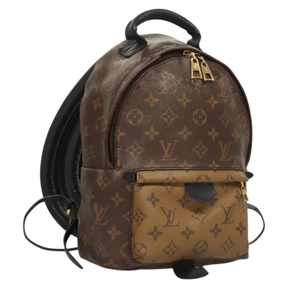 Louis Vuitton Palm Springs Backpack Reverse Monogram Canvas, BROWN, CANVAS, Backpack