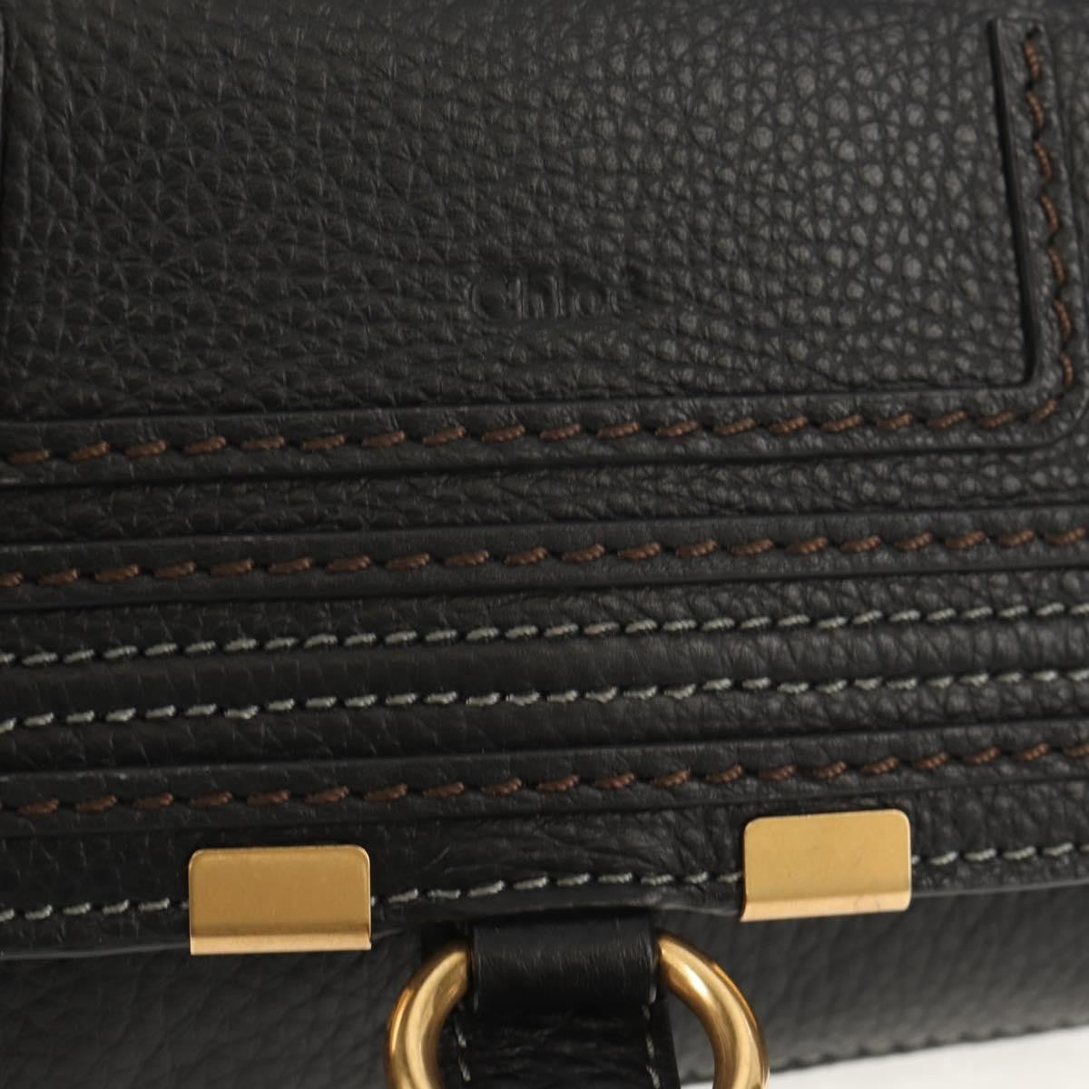 Chloe Marcie Belt Bag Leather, BLACK, LEATHER, Shoulder bag