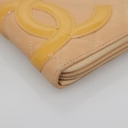 Chanel Cambon Zip Around Organizer Wallet Quilted Lambskin, ORANGE, LEATHER, Wallets