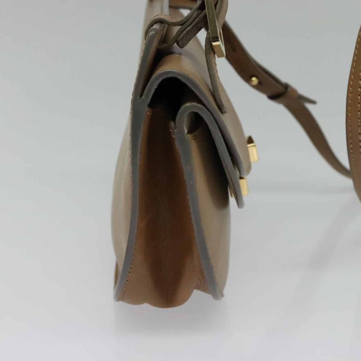 Chloe Georgia Shoulder Bag Leather, BEIGE, LEATHER, Shoulder bag