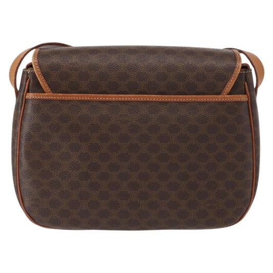 Celine Macadam Shoulder Bag Canvas, BROWN, CANVAS, Shoulder bag