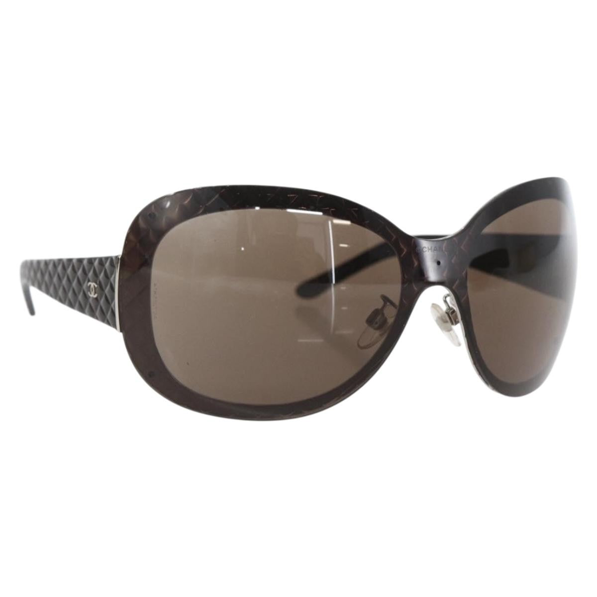 Chanel Logo CC Sunglasses Plastic, Brown, Plastic, Sunglasses