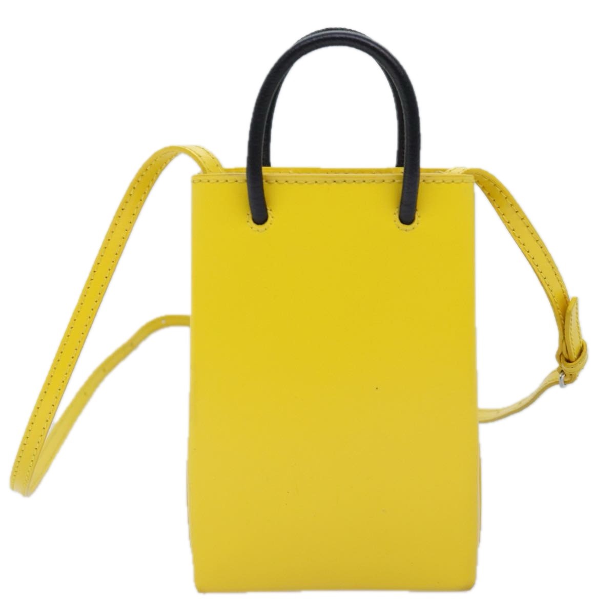 Balenciaga The Simpsons Shopping Tote Printed Leather, YELLOW, LEATHER, Tote bag
