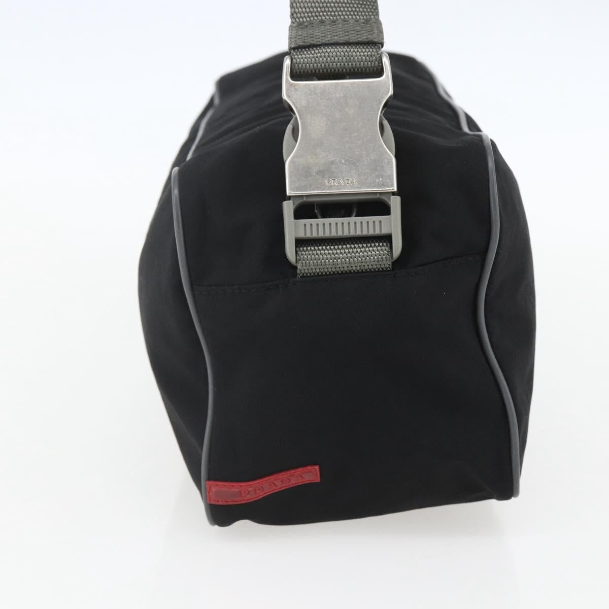 Prada Sport Zip Shoulder Bag Tessuto, BLACK, NYLON, Shoulder bag