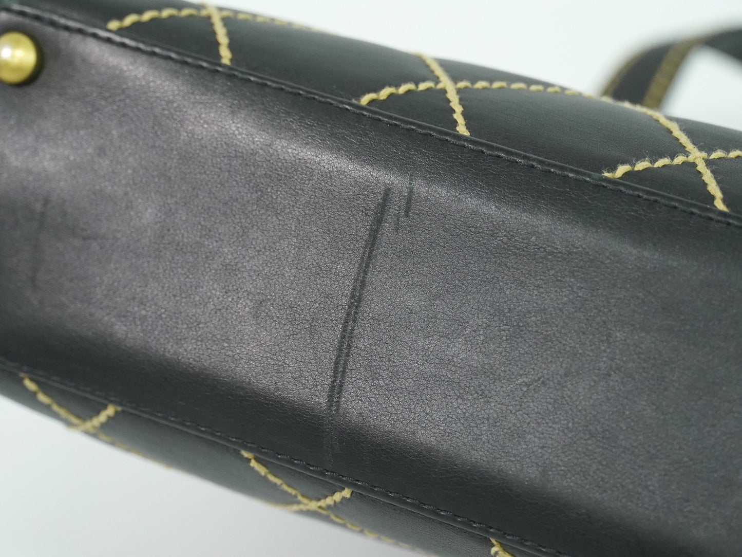 Chanel Surpique Tote Quilted Leather, BLACK, LEATHER, Handbag