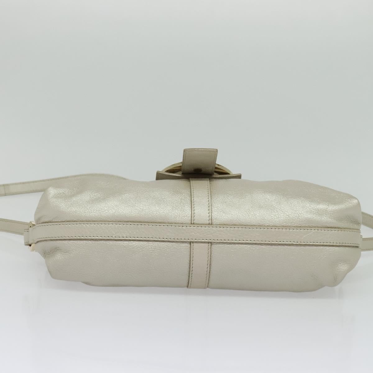 Bvlgari Chandra Flap Shoulder Bag Leather, SILVER, LEATHER, Shoulder bag