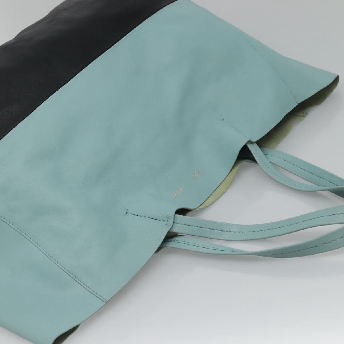 Celine Horizontal Cabas Tote Leather, BLACK, LEATHER, Tote bag