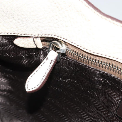Prada Vintage Handbag Leather, White, Leather, Handbag