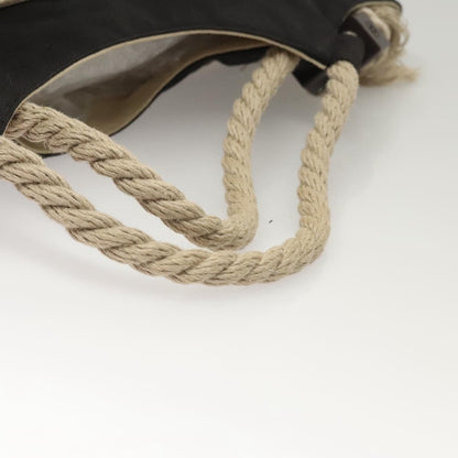 Chanel Camellia Flower Tote Canvas, BLACK, CANVAS, Tote bag