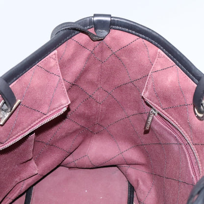 Chanel Fever Tote Quilted Caviar, BLACK, LEATHER, Tote bag