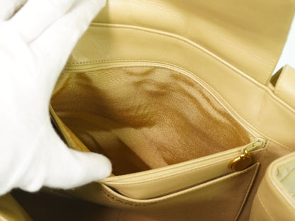 Chanel Vintage Tote Leather, BEIGE, LEATHER, Tote bag