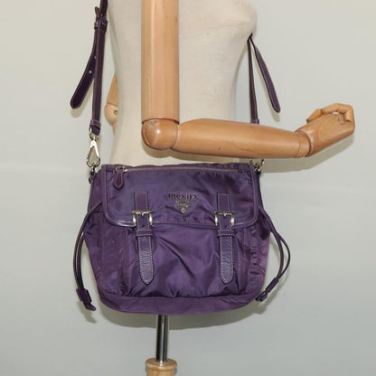 Prada Double Buckle Flap Camera Bag Tessuto, PURPLE, NYLON, Shoulder bag