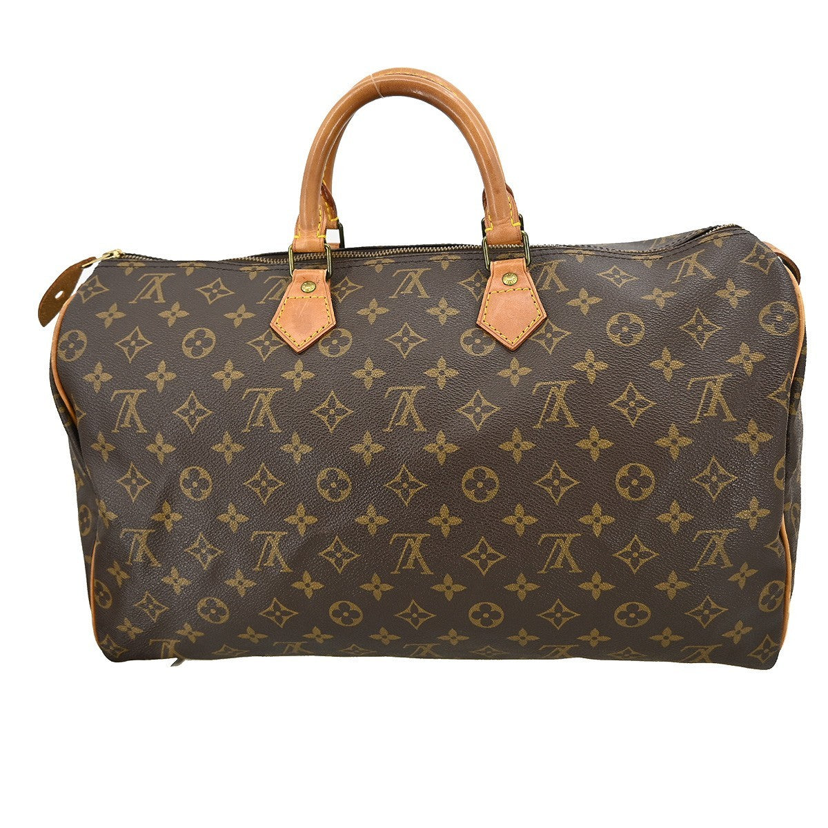 Louis Vuitton Speedy Handbag Monogram Canvas, BROWN, CANVAS, Travel bag