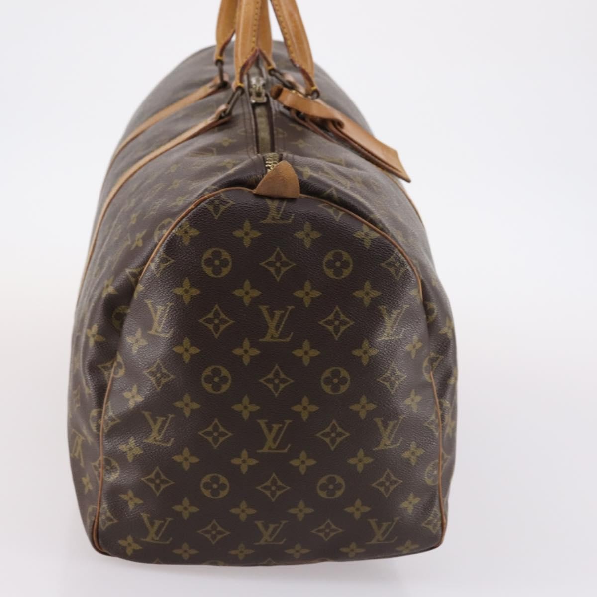 Louis Vuitton Keepall Bag Monogram Canvas, BROWN, CANVAS, Travel bag