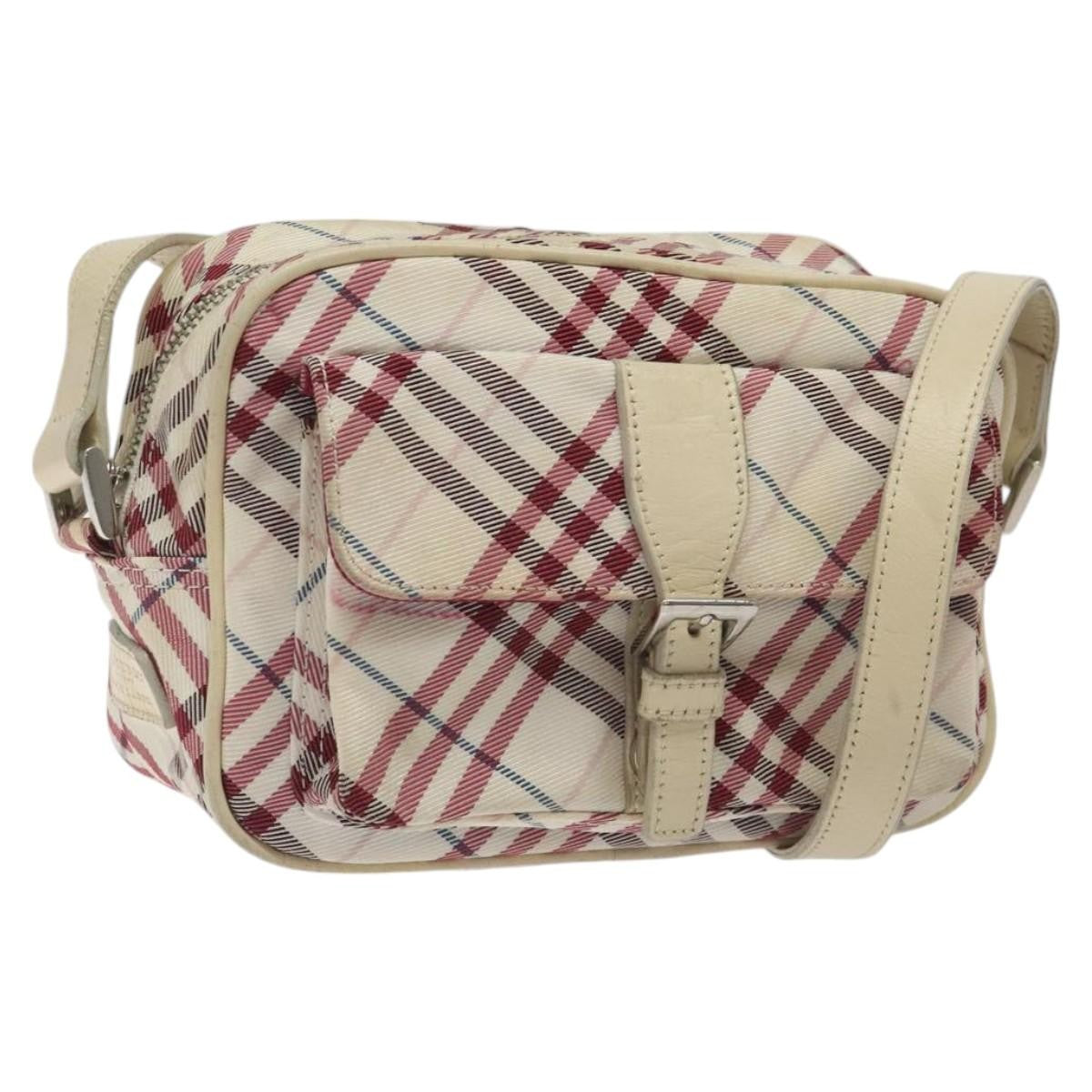 Burberry Nova Check Blue Label Nylon, BEIGE, NYLON, Shoulder bag