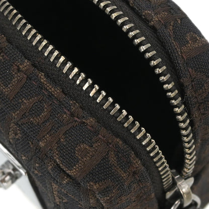 Christian Dior Vintage Trotter Pouch Canvas, BROWN, CANVAS, Clutche & pouche