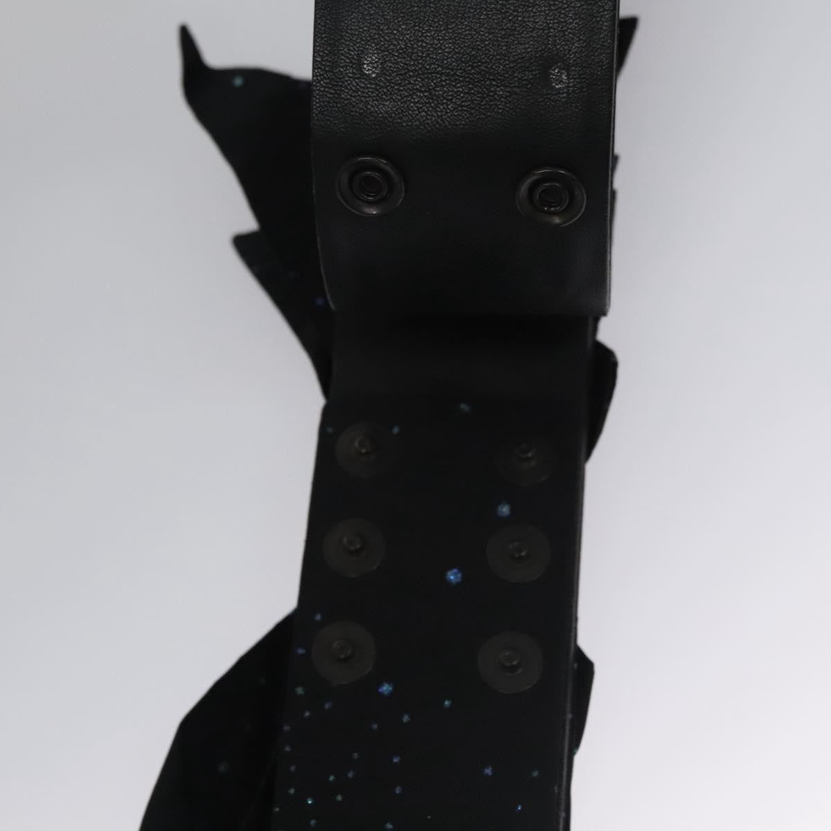 Chanel Vintage bow belt Leather, BLACK, LEATHER, Belts