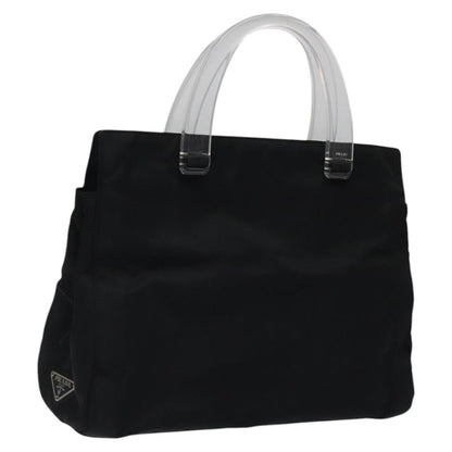 Prada Resin Handle Tote Tessuto, BLACK, NYLON, Tote bag