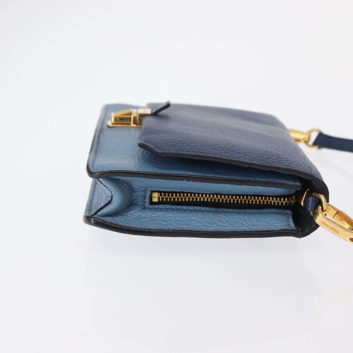 Miu Miu Shoulder Bag Leather, BLUE, LEATHER, Shoulder bag