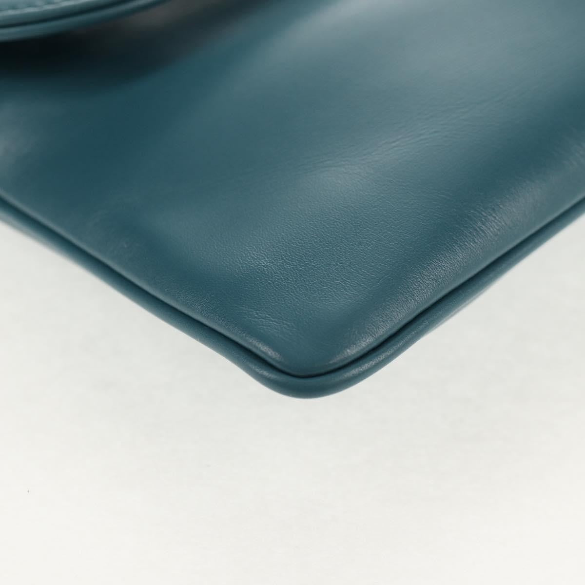 Christian Dior DiorDouble Chain Bag Leather, BLUE, LEATHER, Shoulder bag