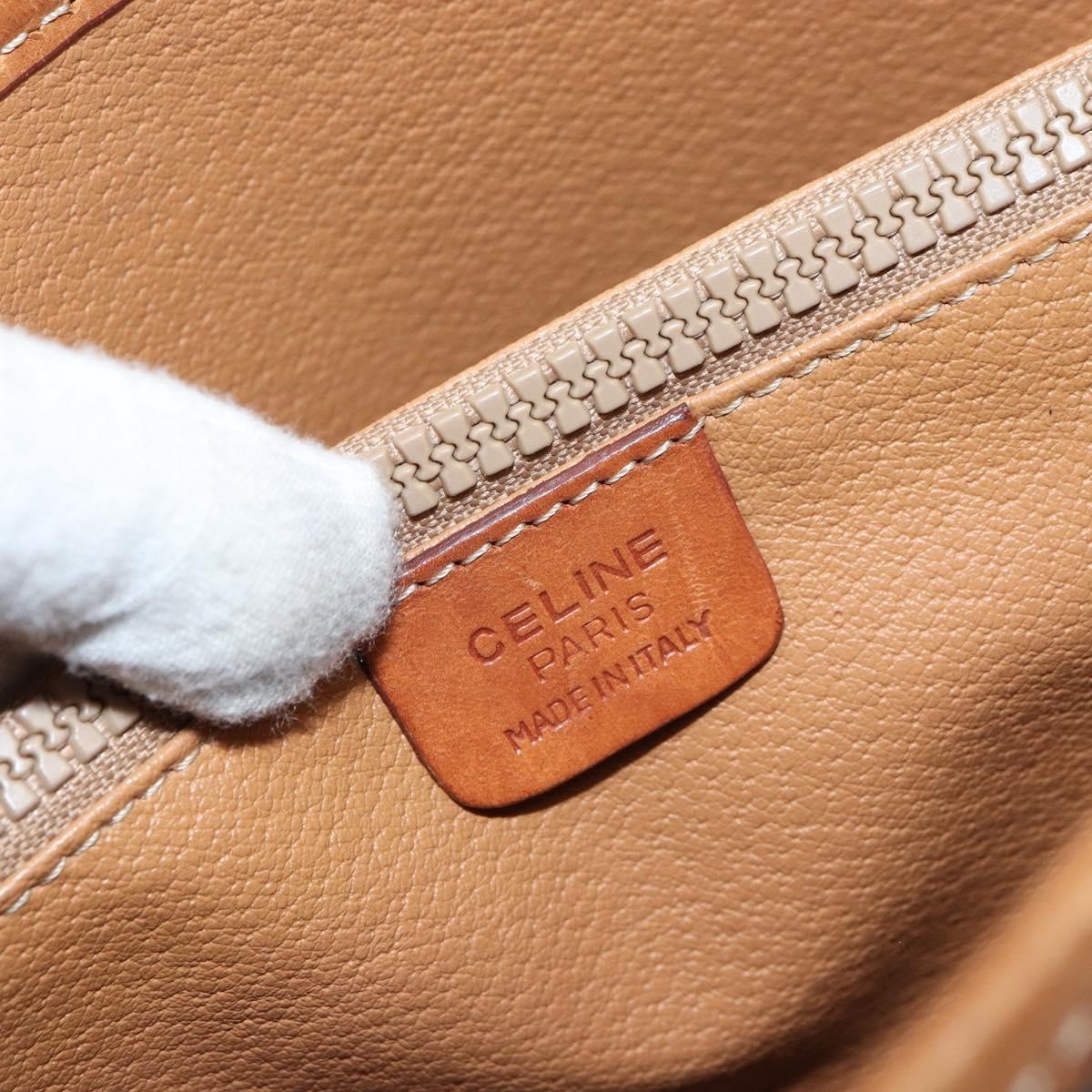 Celine Vintage Macadam Tote bag Canvas, BROWN, PVC, Tote bag