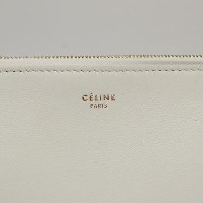 Celine Bicolor Solo Clutch Leather, GRAY, LEATHER, Clutche & pouche
