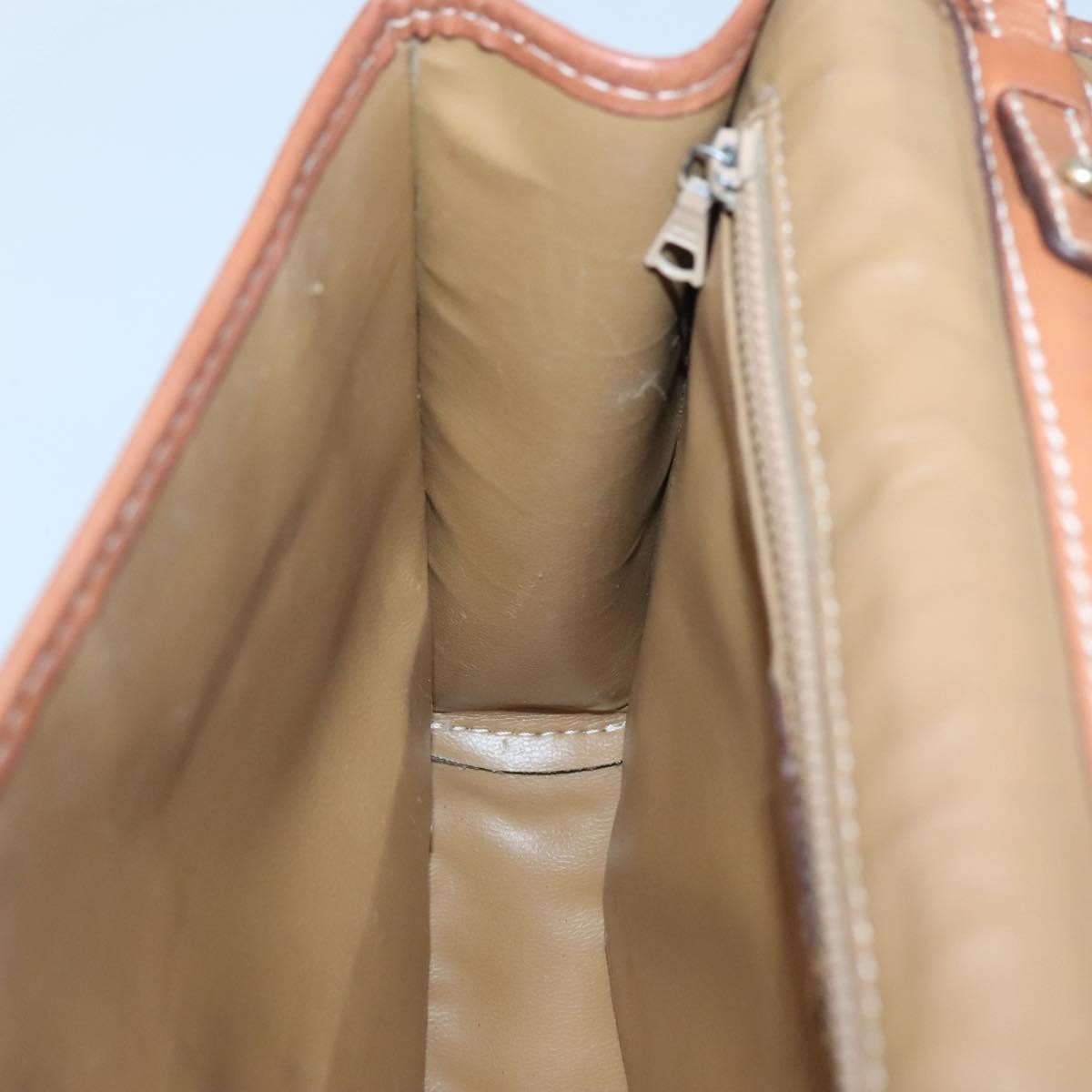 Celine Macadam Shoulder Bag PVC Leather, BROWN, CANVAS, Shoulder bag