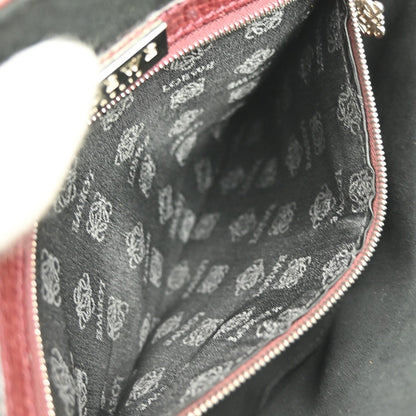 Loewe Vintage Shoulder Bag Leather, BURGUNDY, LEATHER, Shoulder bag