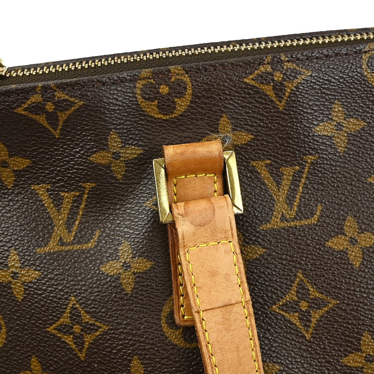 Louis Vuitton Cabas Mezzo Monogram Canvas, BROWN, CANVAS, Tote bag