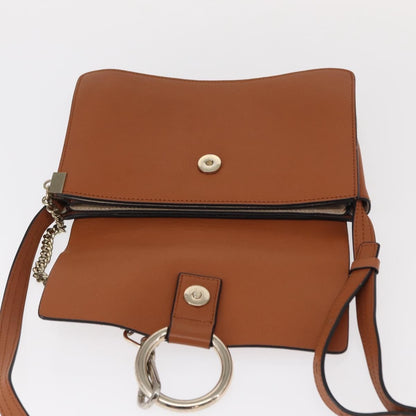 Chloe Faye Shoulder Bag Leather and Suede, BROWN, SUEDE, Shoulder bag