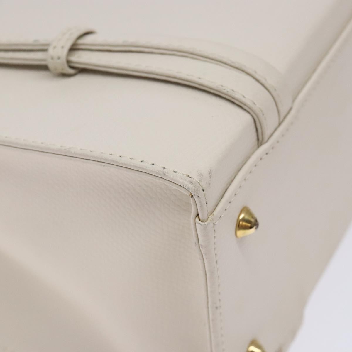 MCM Vintage Shoulder Bag Leather, WHITE, LEATHER, Shoulder bag