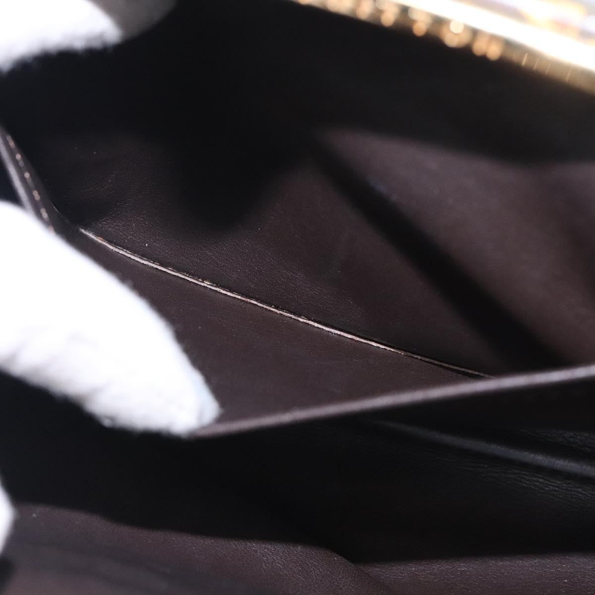 Louis Vuitton Charms Pochette PVC Over Printed Silk, BROWN, CANVAS, Clutche & pouche