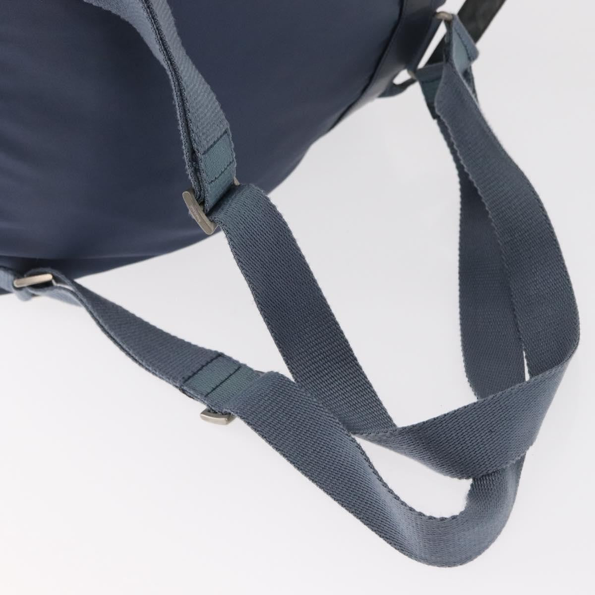 Prada Vela Double Front Pocket Backpack Tessuto with Saffiano Leather, BLUE, NYLON, Backpack