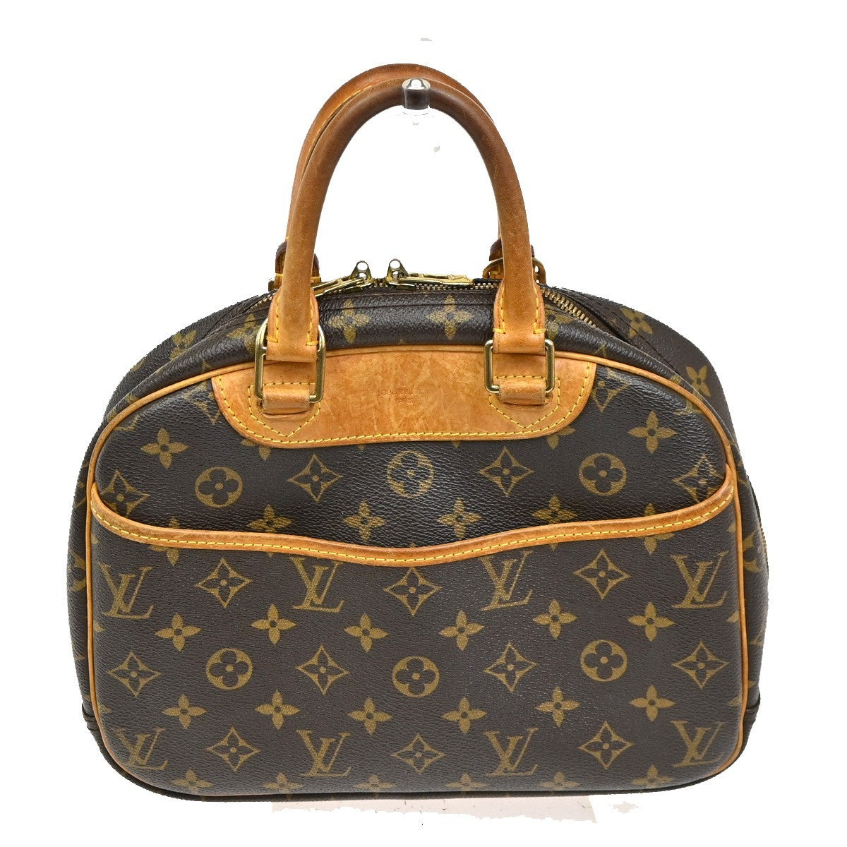Louis Vuitton Trouville Handbag Monogram Canvas, BROWN, CANVAS, Handbag