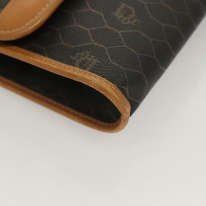 Christian Dior Vintage Honeycomb chain Canvas, BLACK, CANVAS, Handbag