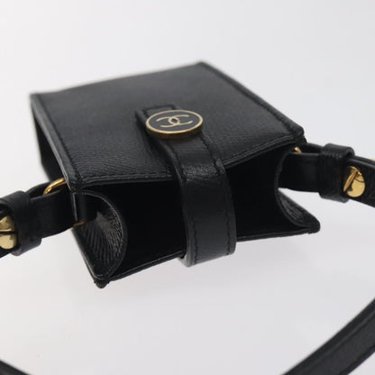 Chanel Cigarette Case Leather, BLACK, LEATHER, Clutche & pouche