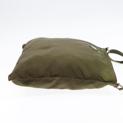 Prada Flat Messenger Bag Tessuto, KHAKI, NYLON, Shoulder bag
