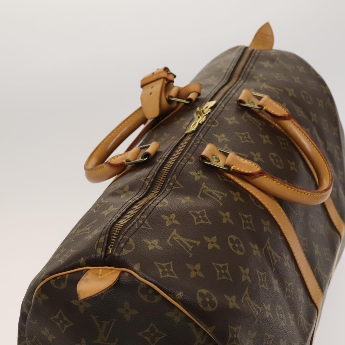 Louis Vuitton Keepall Bag Monogram Canvas, BROWN, CANVAS, Travel bag