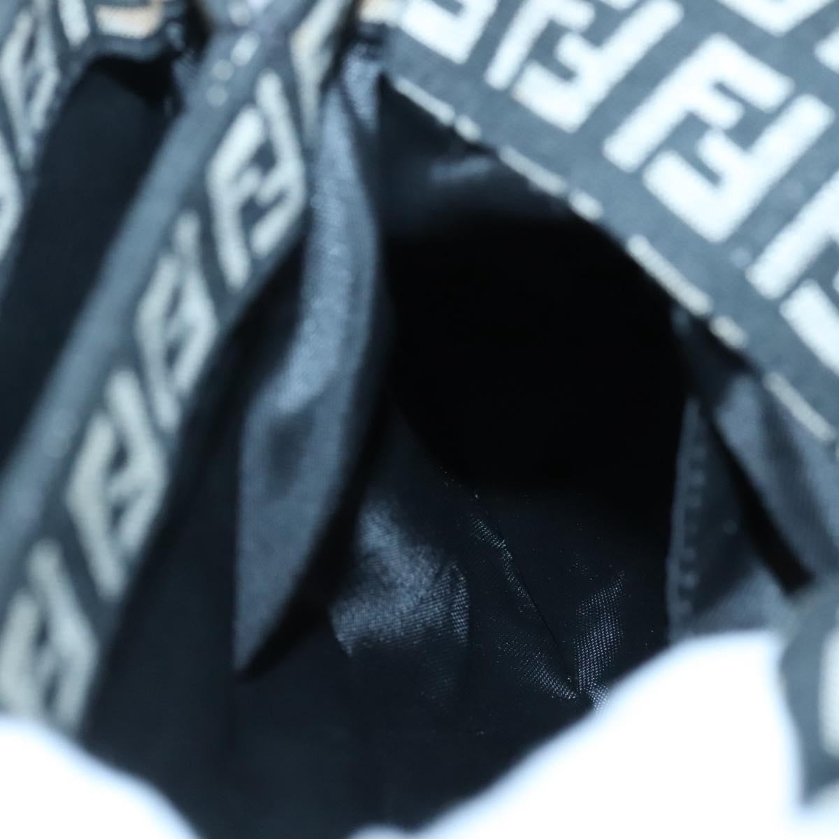 Fendi Buckle Flap Shoulder Bag Zucchino canvas, BLACK, CANVAS, Shoulder bag