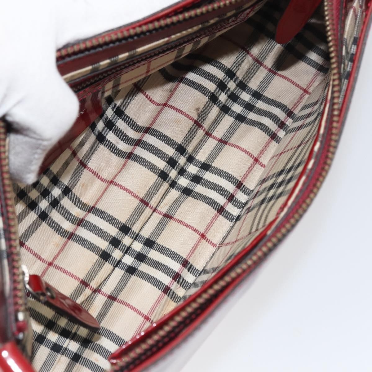 Burberry Vintage Shoulder Bag Patent leather, RED, PATENT_LEATHER, Shoulder bag