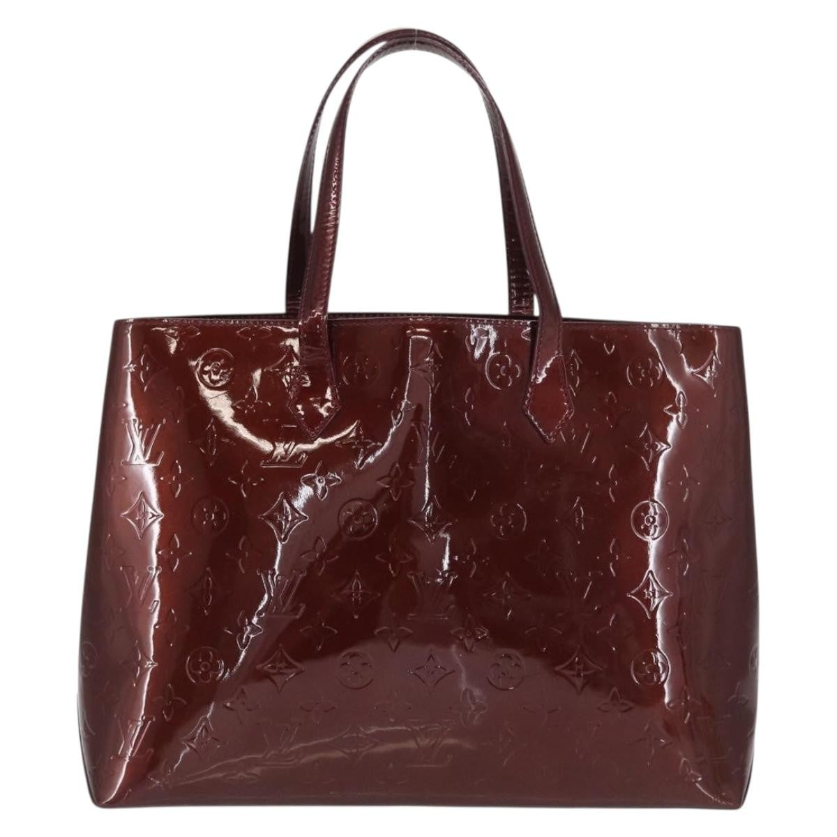 Louis Vuitton Wilshire Handbag Monogram Vernis, RED, PATENT_LEATHER, Tote bag