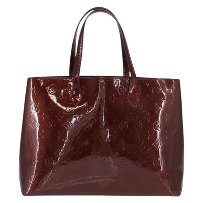 Louis Vuitton Wilshire Handbag Monogram Vernis, RED, PATENT_LEATHER, Tote bag