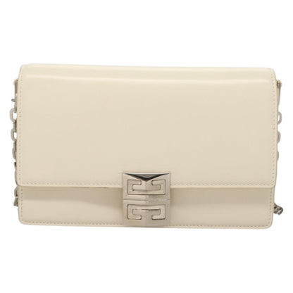 Givenchy 4G Chain Crossbody Bag Leather, WHITE, LEATHER, Crossbody bag
