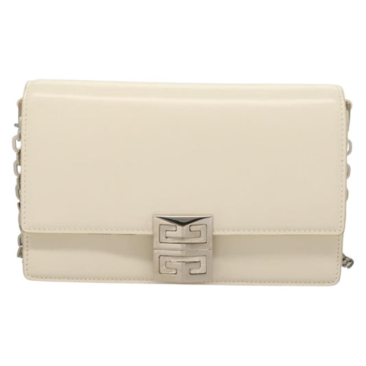 Givenchy 4G Chain Crossbody Bag Leather, WHITE, LEATHER, Crossbody bag
