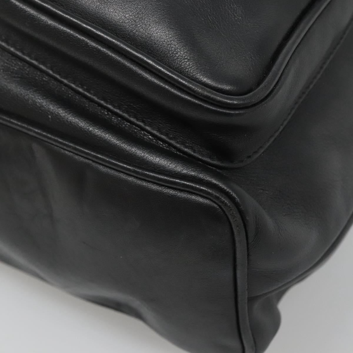 Gucci Vintage Bamboo Backpack Leather, BLACK, LEATHER, Backpack