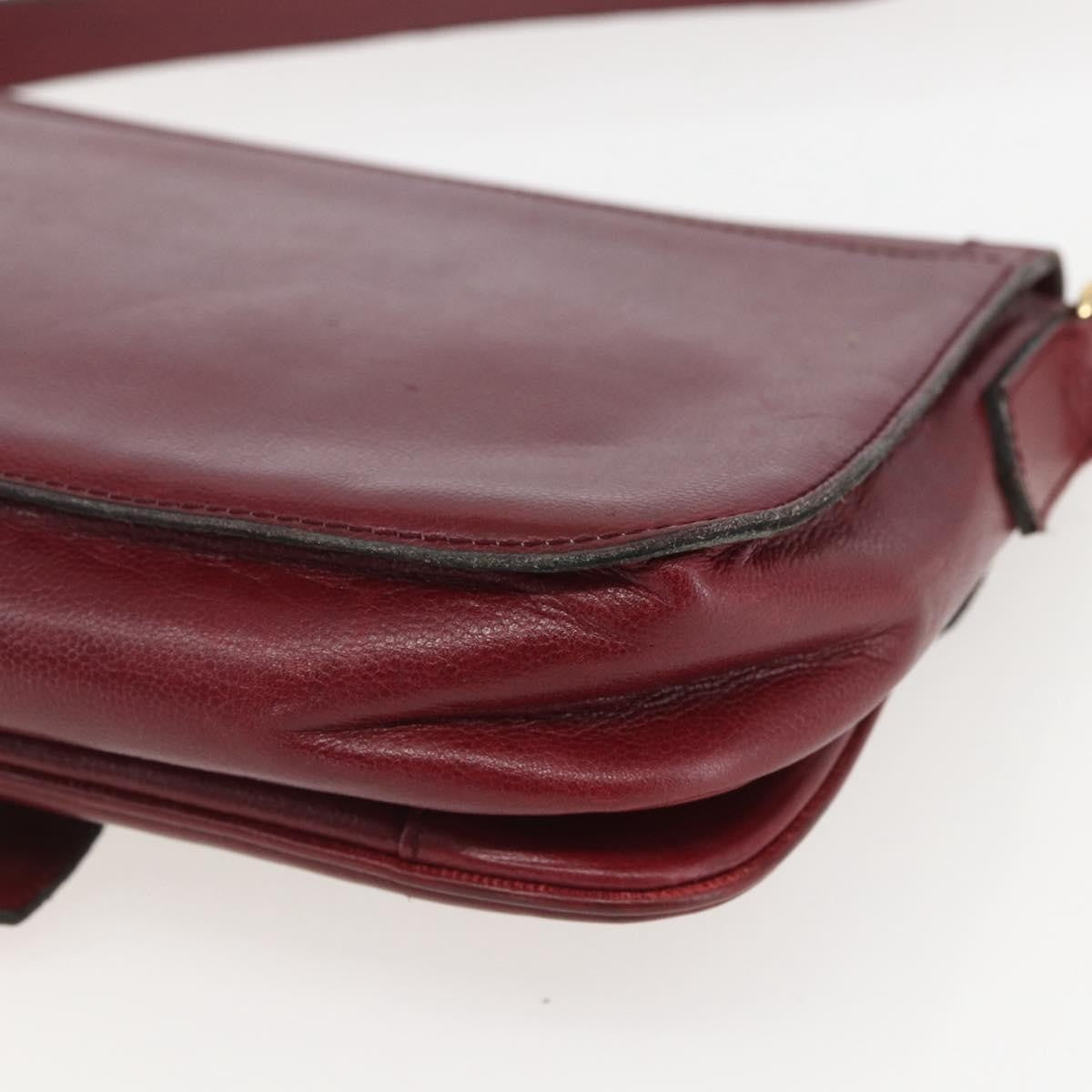 Saint Laurent Vintage Shoulder Bag Leather, RED, LEATHER, Shoulder bag