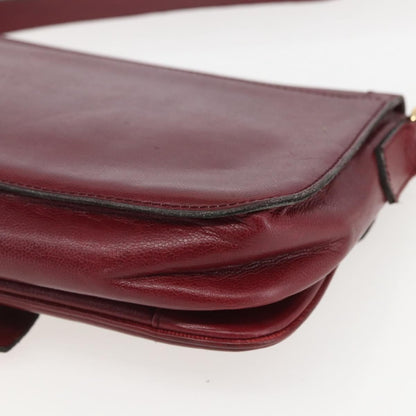 Saint Laurent Vintage Shoulder Bag Leather, RED, LEATHER, Shoulder bag