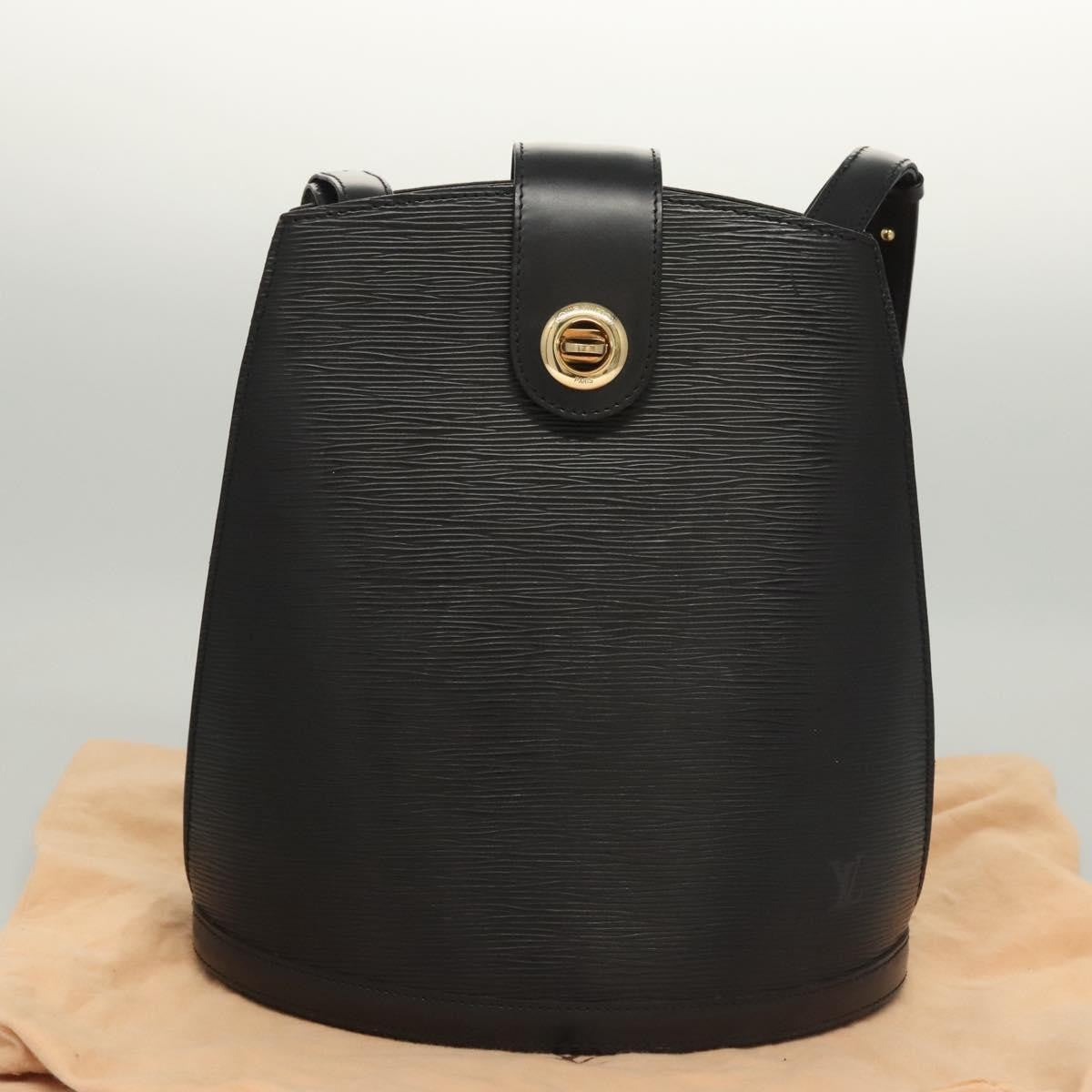 Louis Vuitton Cluny Shoulder Bag Epi Leather, BLACK, LEATHER, Shoulder bag