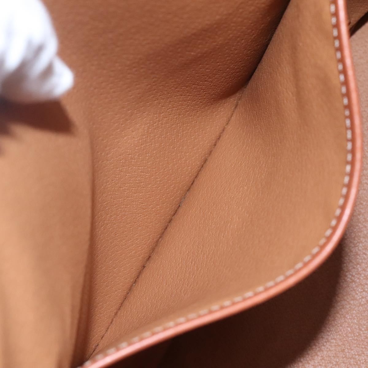 Celine Vintage Macadam Handbag Canvas and Leather, BROWN, CANVAS, Handbag