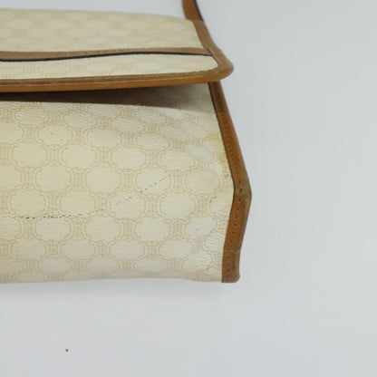 Celine Macadam Shoulder Bag PVC Leather, WHITE, PVC, Shoulder bag